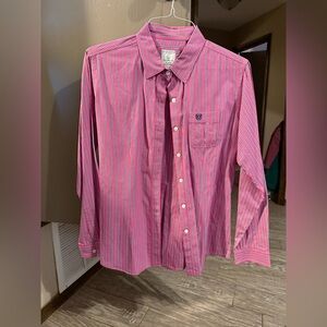 Panhandle pink and navy pinstripe size L